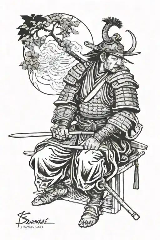 Samurai Patient Waiting Calmly