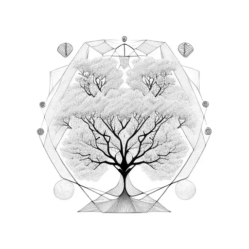 Life Tree In Geometric