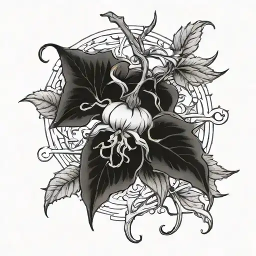 Deadly Nightshade Plant Intertwined