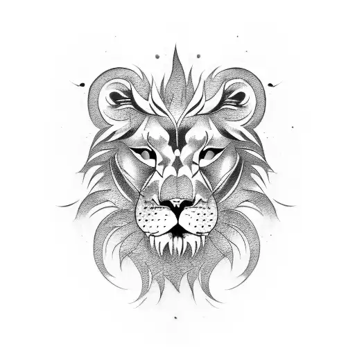 Realistic Half Lion & Half Bushido Mask