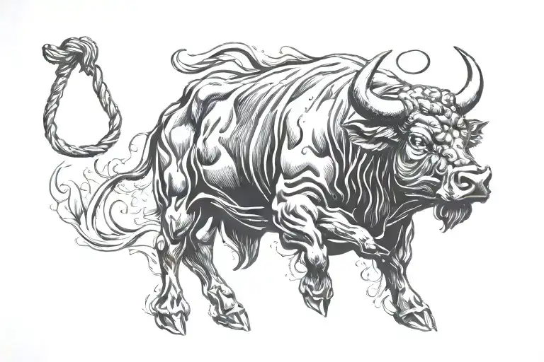 Muscular Charging Bull