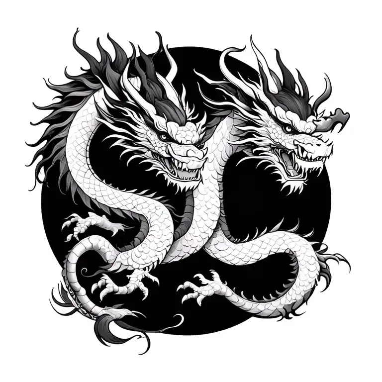 Two Japanese Dragon