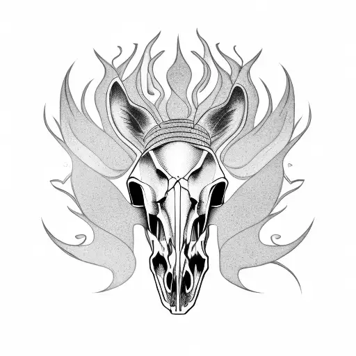 Horse Skull With Fire