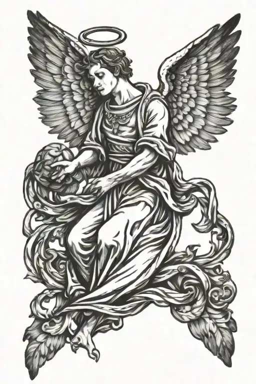 An Angel Man And Dove