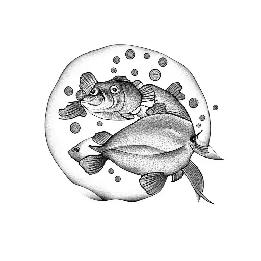 A Baby And Mama Fish