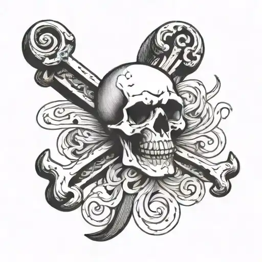 Traditional Skull And Crossbones