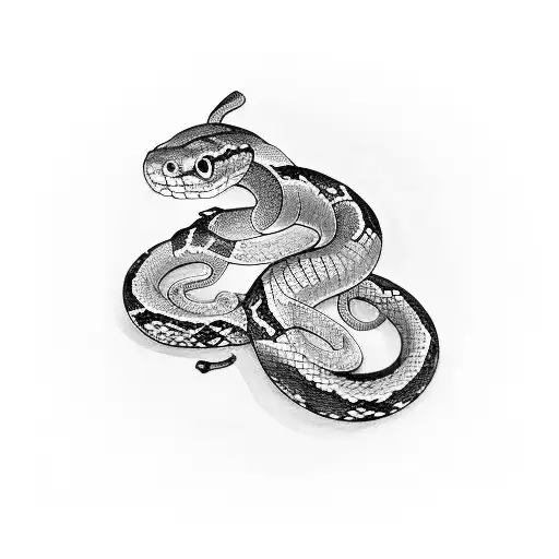 Snake With Olive Brench