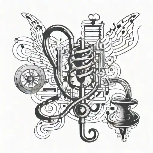 Incorporate A Stethoscope And Heartbeat Line Into A Music Staff