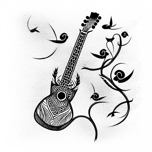 Guitar And Bird