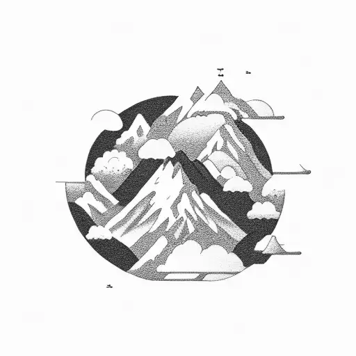 Akatsuki Clouds Infront Of Mountain And 21 Savage