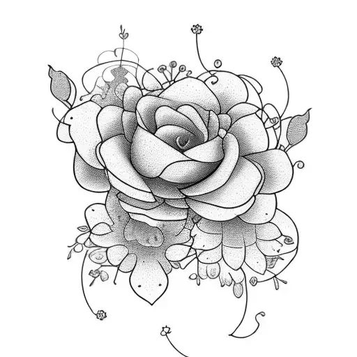 A Delicate And Intricate Floral Design Incorporating The Numbers 10 01 23 In A Minimalist Style