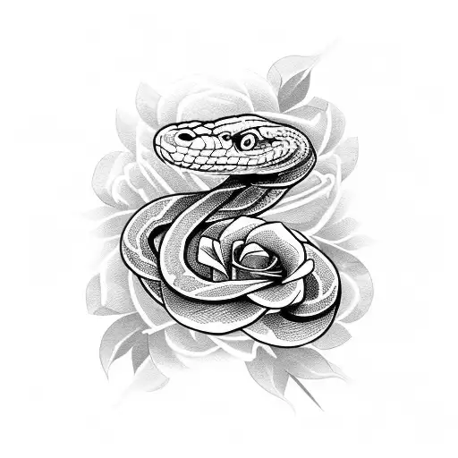 Snake With Roses