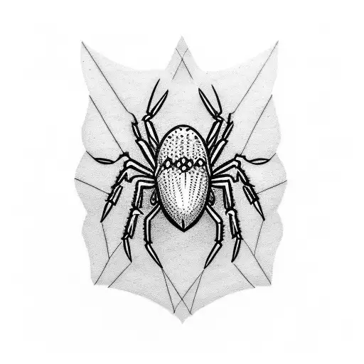 Blood Dripping From A Spider's Fangs Forming A Motivational Symbol