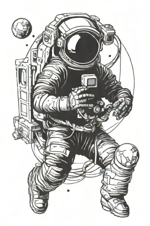 Astronaut Holding The World In His Hands