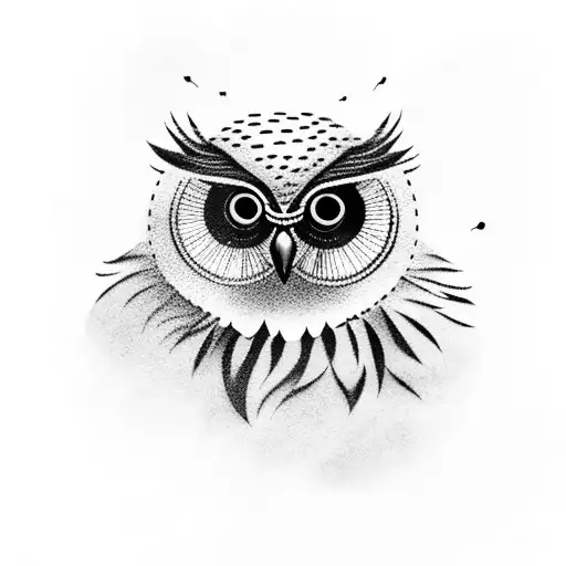 An Owl Perched On A Fluffy Cloud