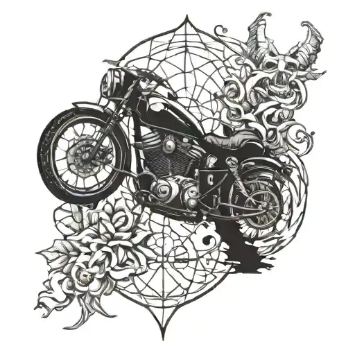 Gothic And Motorcycle