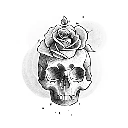 Skull With Roses