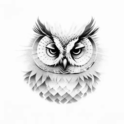 An Owl Perched On A Fluffy Cloud