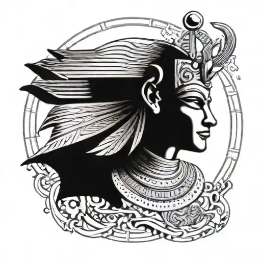 Egyptian God Ra Surrounded By Intersteller Space Themed