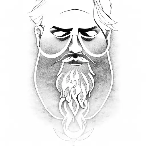 Man With Beard Playing Guitar