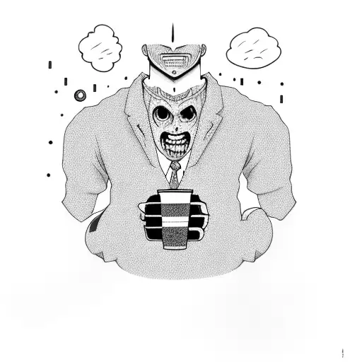 Mob Psycho 100 Drinking His Coffee With Dimple