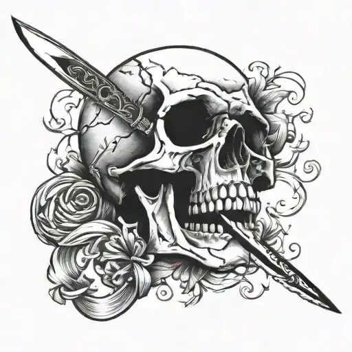 Knife In Skull Dark