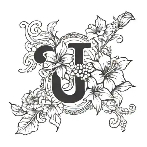 Cursive Letter L With April Birth Flower