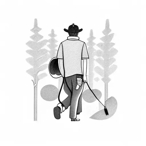 A Man Taking A Walk Listening To Music And Exhaling Coffee