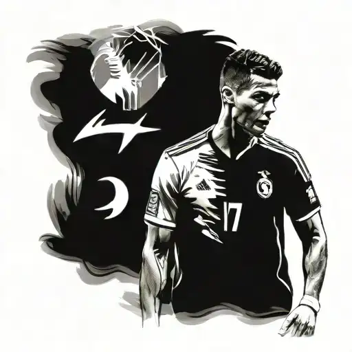 Fantastic Image Of Cristiano Ronaldo For Euro 2024 In Black