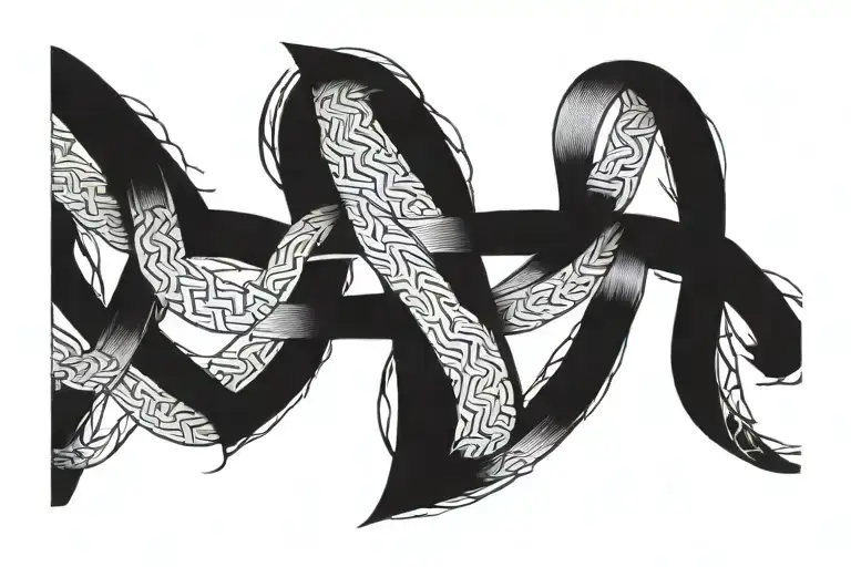 Wrist Band With 14 In Roman Numerals Intertwined