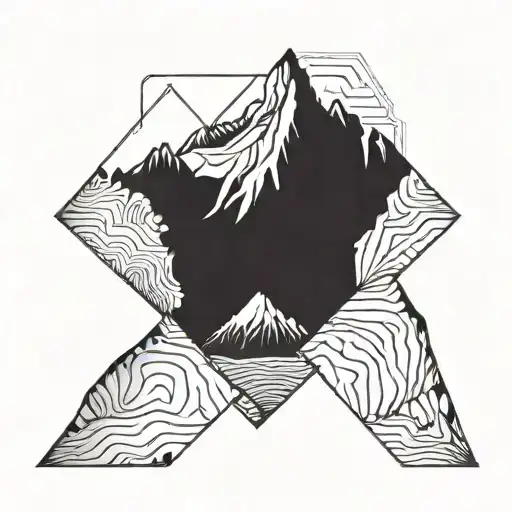A Minimalist Geometric Mountain Range Tattoo Inspired By Pico Ruivo