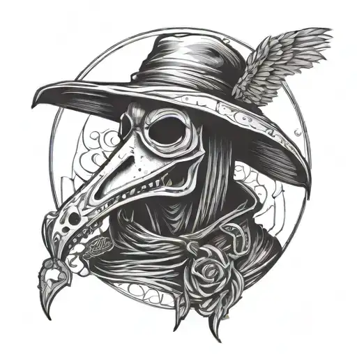 Reaper Eating A Plague Doctor Mask