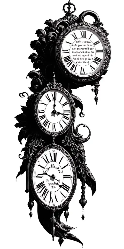 Roman Clock Bible Verse Written