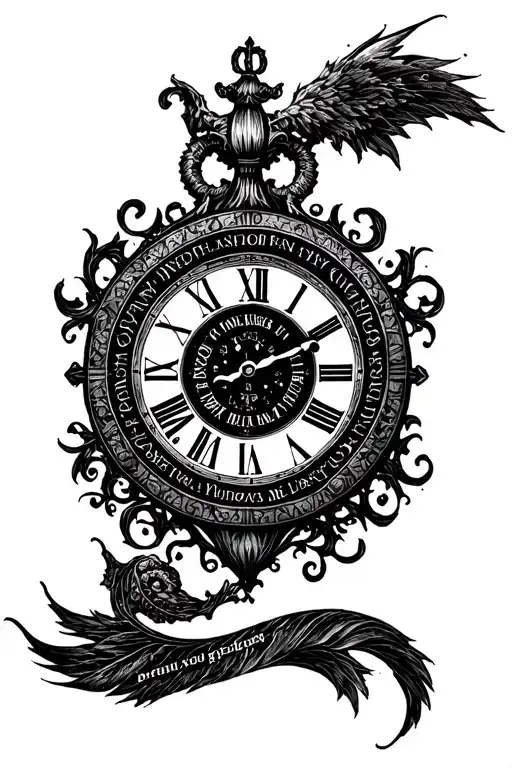 Roman Clock Bible Verse Written