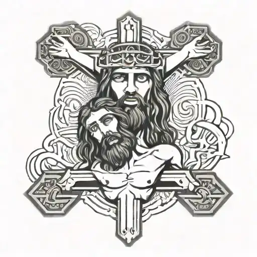 Old School Crucified Jesus Christ