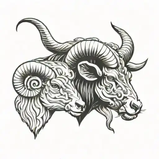 Bull And Ram Head