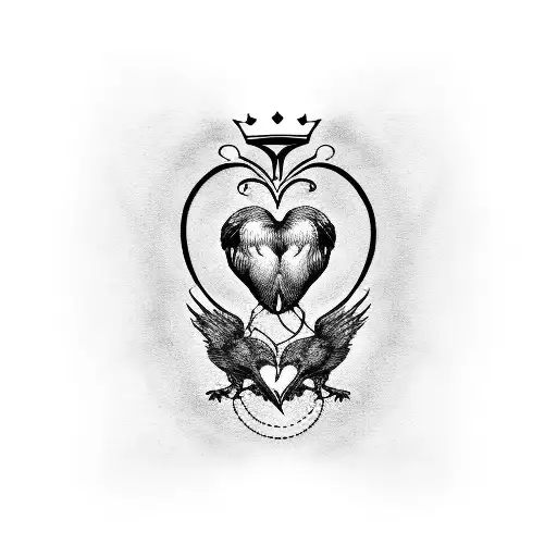 King Of Heart With Raven
