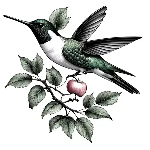 Anna Apple Tree Hummingbird