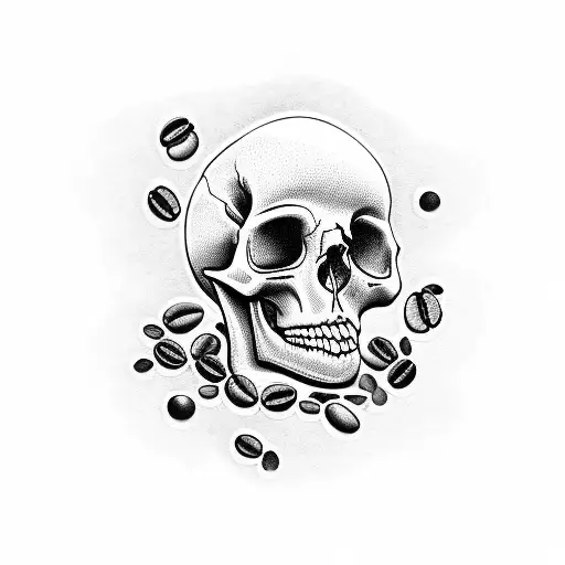 Combine Coffee Bean And A Skull In A Unique Way