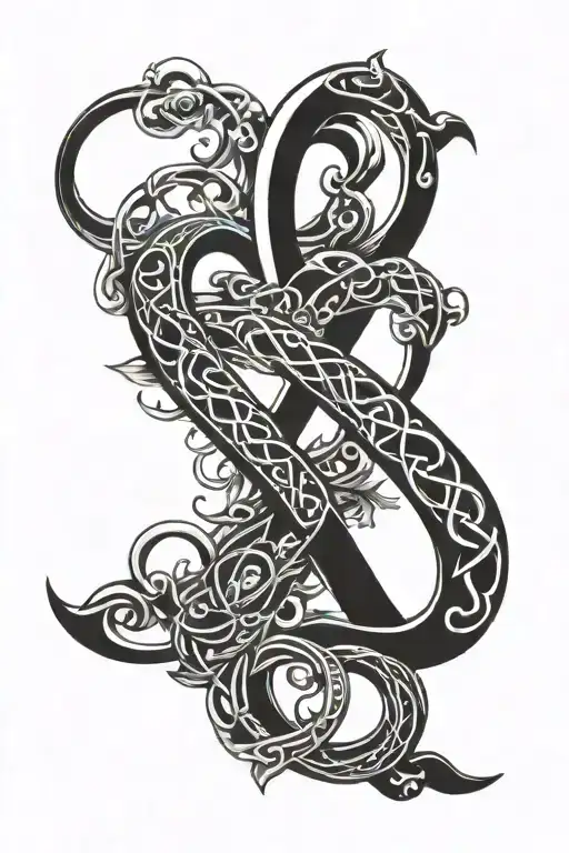 Infinity Symbol With Names Incorporated Into The Design