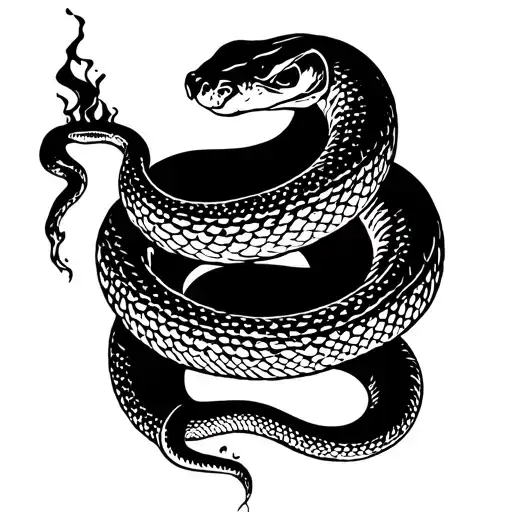 Rattle Snake With Poison Flowing