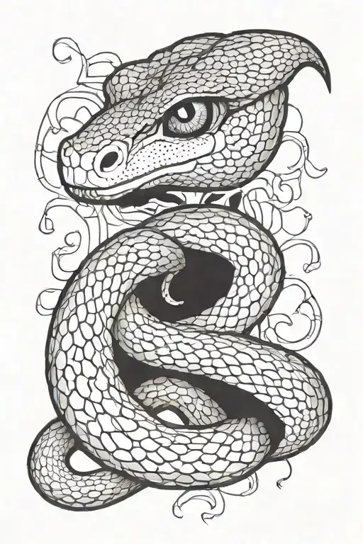 Snake Surrounded By Eyes