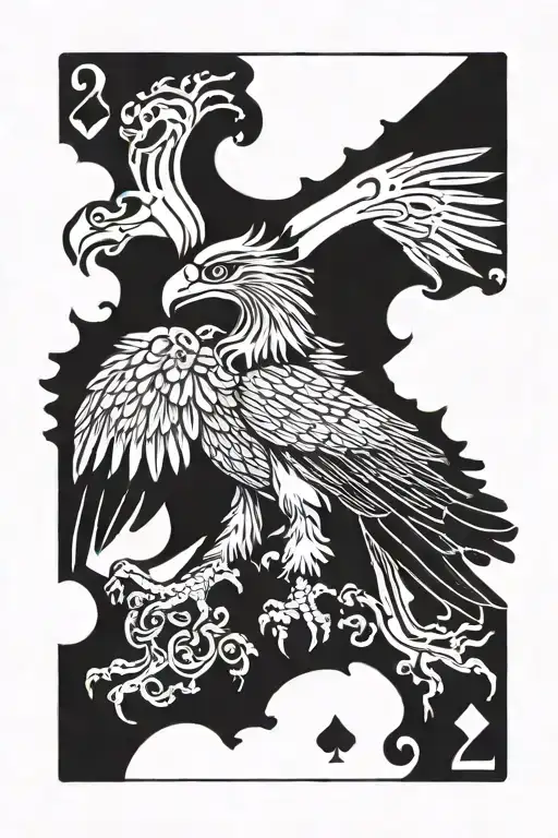 Austrian Federal Eagle With A 27 In Playing Card Form