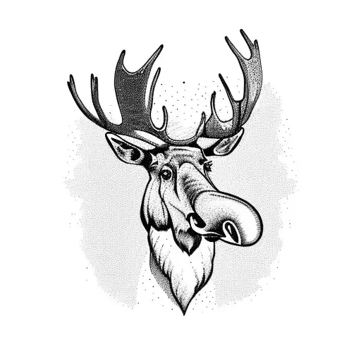 A Majestic Moose Standing In A Forest Clearing