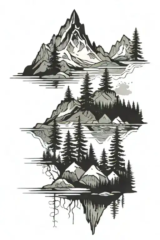Pacific Northwest Mountains And Forest