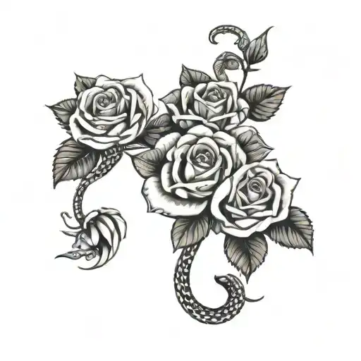 Roses And Snake