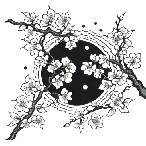 Galaxy Filled With Japanese Cherry Blossom Trees