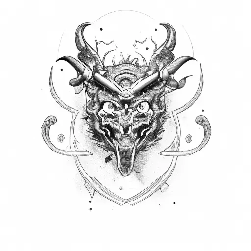 Scale With Time And Scorpion Face