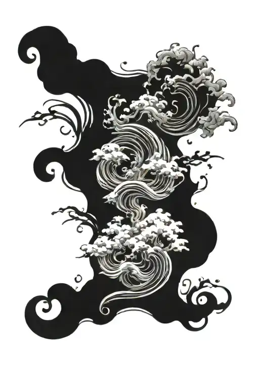 Sangoku Magic Cloud And Sea Wave Breaking