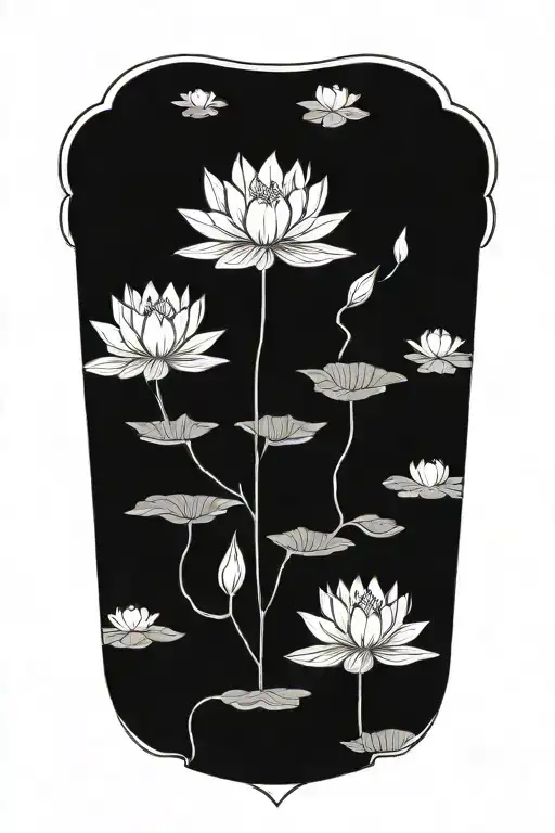 Lotus Flower Pond With Solar Eclipse